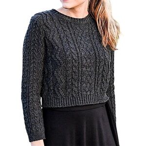 NWOT Chelsea28 Cable Knit Cropped Sweater